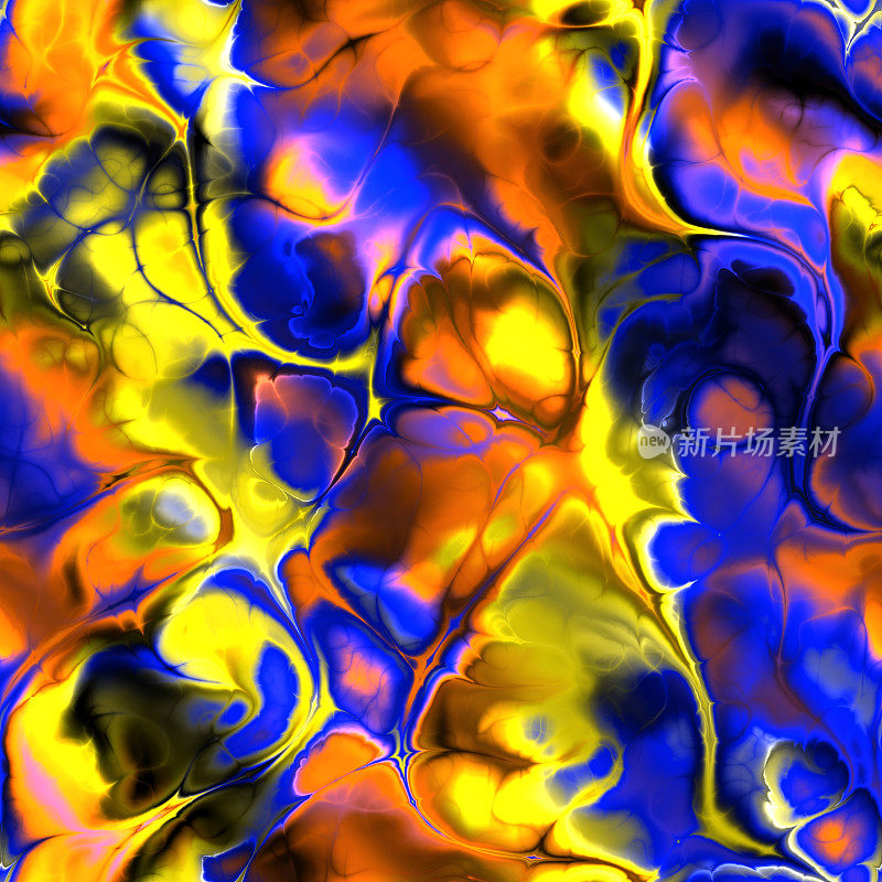 抽象的彩色分形大理石-高清无缝瓷砖图案- 01